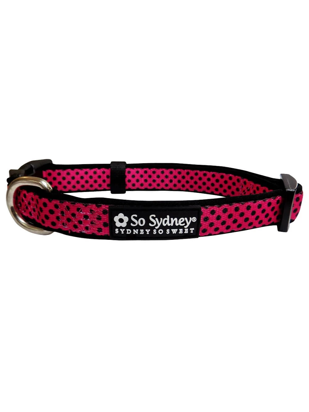 Sydney So Sweet On Wednesday, We Wear Pink Black & Hot Pink Polka Dots Fashion Dog Collar 1 Sydney So Sweet On Wednesday, We Wear Pink Black & Hot Pink Polka Dots Fashion Dog Collar