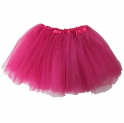 Sydney So Sweet Hot Pink Tutu Skirt - Kids Size 3-Layer Tulle Basic Ballet Dance Costume Tutus For Girls