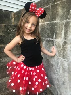 Sydney So Sweet Costumes For Kids Minnie Mouse Costume - Girls Red Polka Dot Mouse Tutu Kids Costume Set