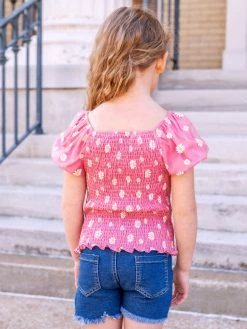 Sydney So Sweet Daisy Blossoms Blush Pink Smocked Denim Girls Shorts Outfit New Arrivals 14 Sydney So Sweet Daisy Blossoms Blush Pink Smocked Denim Girls Shorts Outfit New Arrivals