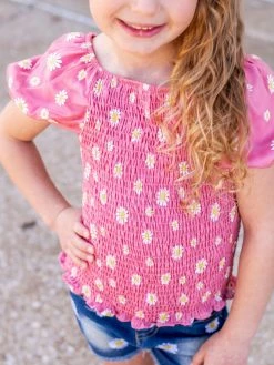 Sydney So Sweet Daisy Blossoms Blush Pink Smocked Denim Girls Shorts Outfit New Arrivals 10 Sydney So Sweet Daisy Blossoms Blush Pink Smocked Denim Girls Shorts Outfit New Arrivals