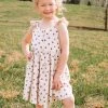 Sydney So Sweet Dresses & Skirt Sets Navy & Ivory Polka Dot Flutter Sleeve Girls Dress
