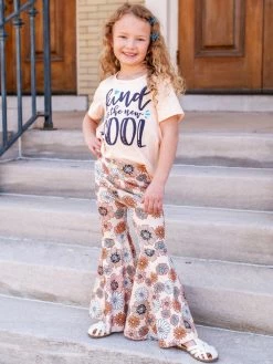 Sydney So Sweet New Arrivals Kind Is The New Cool Retro Floral Bell Bottom Girls Outfit