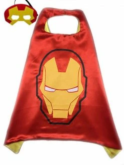 Sydney So Sweet Capes, Headbands, & Costume Accessories Super Hero Iron Man Cape & Mask Set Costume For Adults