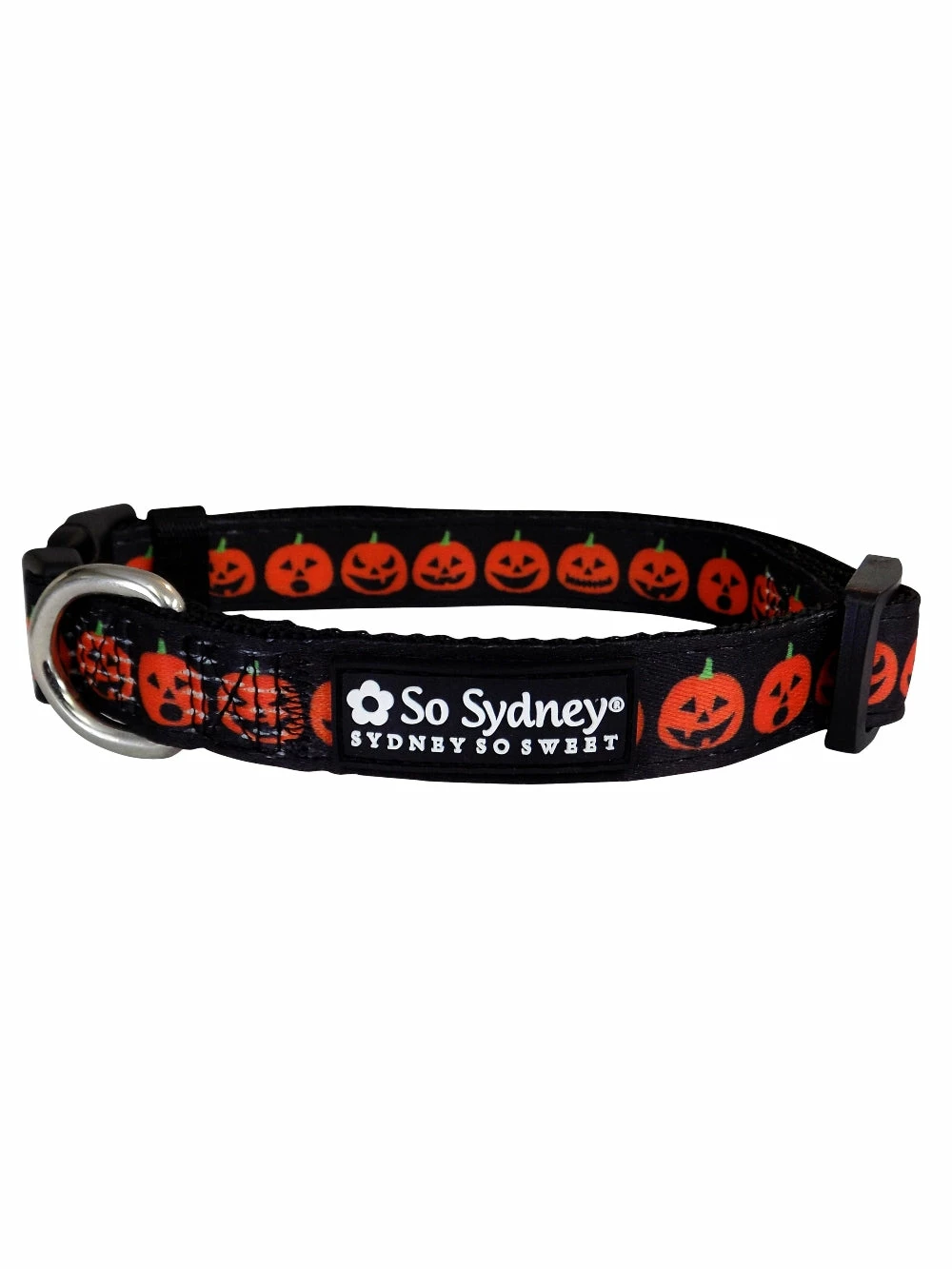 Sydney So Sweet Jack-O-Lantern Halloween Pumpkin Orange & Black Dog Collar Fall 1 Sydney So Sweet Jack-O-Lantern Halloween Pumpkin Orange & Black Dog Collar Fall
