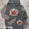 Sydney So Sweet Mom & Me Matching Mommy And Me - Season Of Joy Cheetah Gray Matching Hooded Sweatshirt
