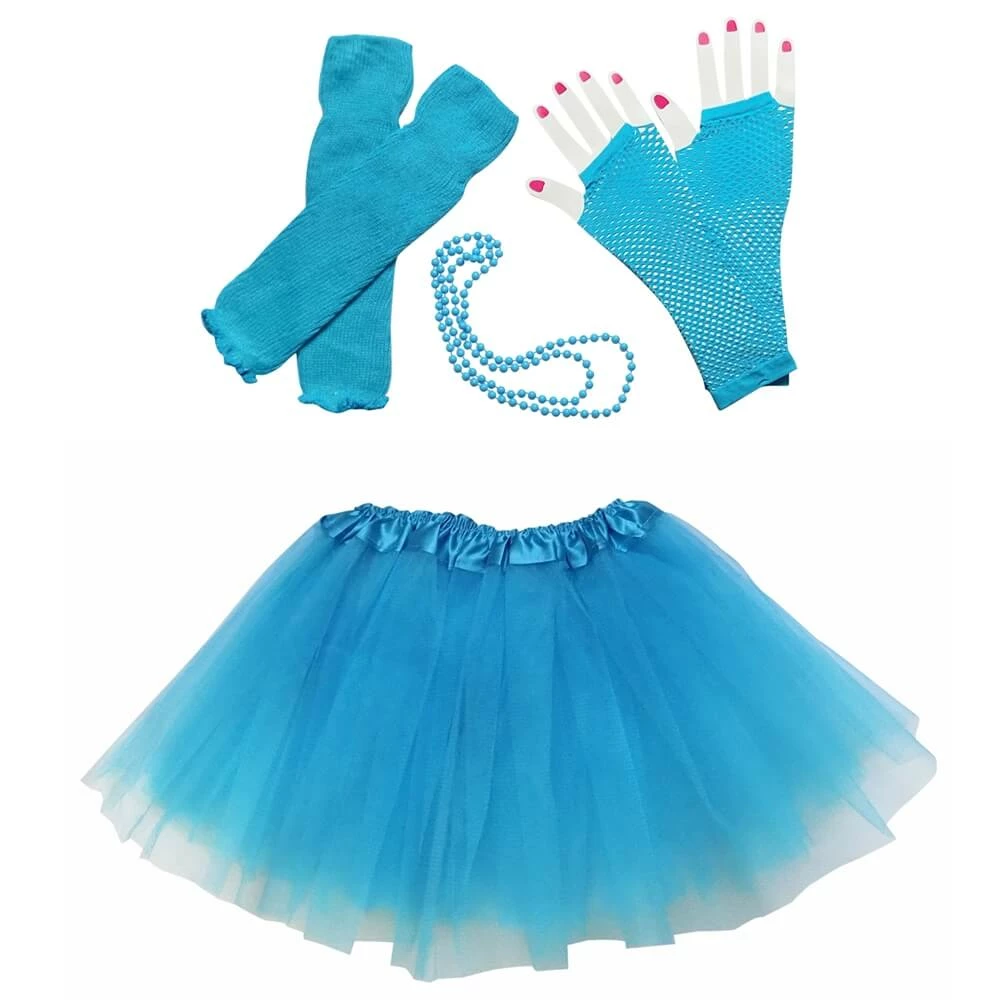 Sydney So Sweet Neon Blue 80's Costume Tutu & Accessories For Kids Costumes For Kids 1 Sydney So Sweet Neon Blue 80's Costume Tutu & Accessories For Kids Costumes For Kids