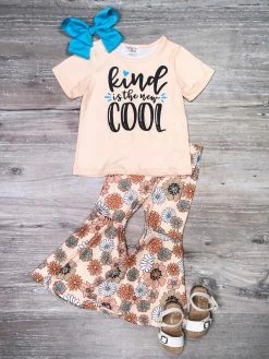 Sydney So Sweet New Arrivals Kind Is The New Cool Retro Floral Bell Bottom Girls Outfit