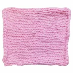 Sydney So Sweet Pink - Chunky Knit Infant Baby Layering Photo Prop Blanket Or Basket Stuffer