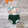 Sydney So Sweet Land Before Time Green Colorful Dinosaur Girls Swimsuit Bikini