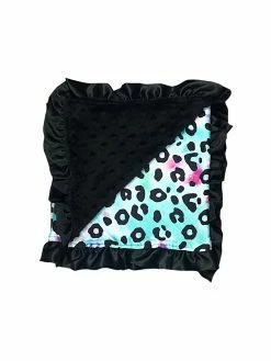 Sydney So Sweet Leopard Tie Dye Rainbow Minky Dot Toddler Or Baby Blanket Extras
