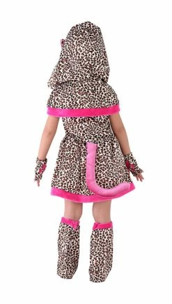 Sydney So Sweet Costumes For Kids Cheetah Costume, Hot Pink Hooded Halloween Dress Up For Girls & Toddler