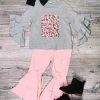 Sydney So Sweet Let The Good Times Roll Pink Distressed Denim Bell Girls Outfit