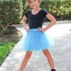 Sydney So Sweet Light Blue Tutu Skirt - Kids Size 3-Layer Tulle Basic Ballet Dance Costume Tutus For Girls