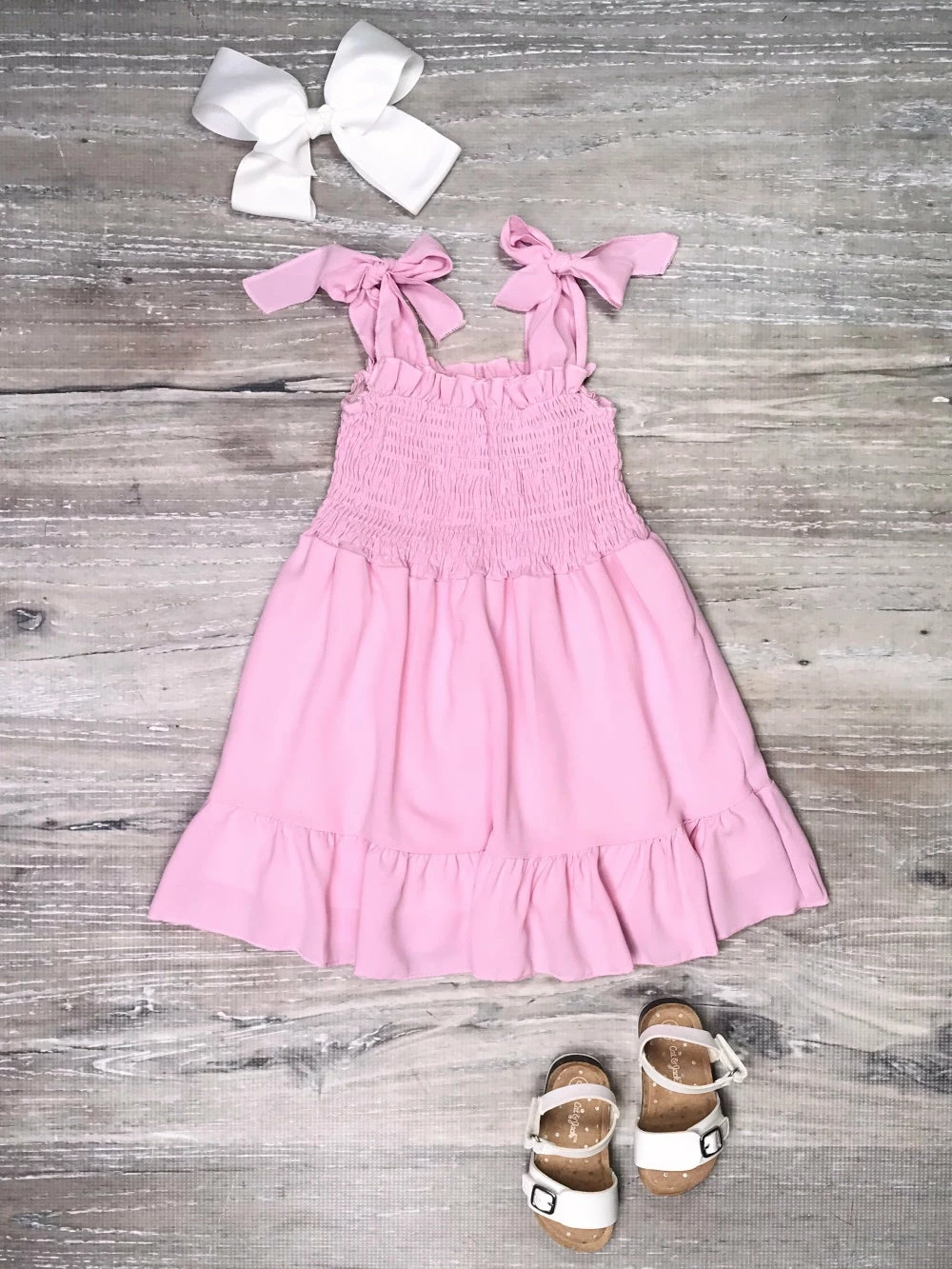 Sydney So Sweet Dresses & Skirt Sets Light Pink Smocked Tie Babydoll Girls Spring Summer Dress 1 Sydney So Sweet Dresses & Skirt Sets Light Pink Smocked Tie Babydoll Girls Spring Summer Dress
