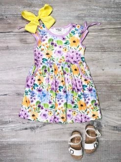 Sydney So Sweet Lilac You A Lot Purple & Blue Floral Girls Dress