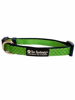 Sydney So Sweet Lime Green & Navy Polka Dots Fashion Dog Collar Sweet Pup