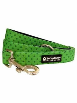 Sydney So Sweet Sweet Pup Lime Green & Navy Polka Dots Designer Dog Leash