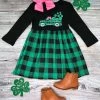 Sydney So Sweet Loads Of Luck Truck Plaid Shamrock Girls St. Patrick's Day Dress