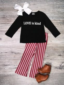 Sydney So Sweet Love Is Kind Cheetah Red Stripe Girls Three Piece Outfit 2 Piece Pants Outfits 12 Sydney So Sweet Love Is Kind Cheetah Red Stripe Girls Three Piece Outfit 2 Piece Pants Outfits