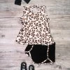 Sydney So Sweet Loving Leopard Brown & Black Peplum Tank Girls Shorts Outfit New Arrivals