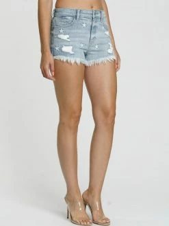 Sydney So Sweet Lulu High Rise Cut Off Women's Denim Shorts In Solar Wind