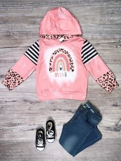 Sydney So Sweet Mini Magical Rainbow Pink Cheetah Heart Girls Hooded Sweatshirt