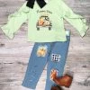 Sydney So Sweet Sage Pumpkin Patch Farm Market Denim Girls Fall Outfit