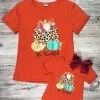 Sydney So Sweet Mommy And Me - Be Thankful Autumn Pumpkins Orange Matching T-Shirt
