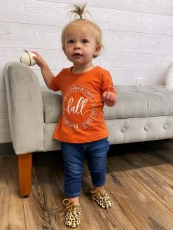 Sydney So Sweet Mom & Me Matching Mommy And Me - Fall Football Bonfires Pumpkin Spice Orange Matching T-Shirt