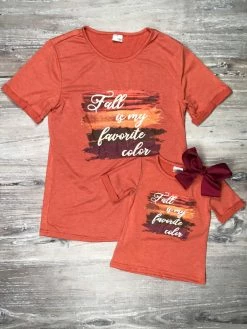 Sydney So Sweet Mommy And Me - Fall Is My Favorite Color Matching T-Shirt Mom & Me Matching
