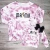 Sydney So Sweet Mom & Me Matching Mommy And Me - Mama Mini Purple Acid Wash Matching Pullover Tops