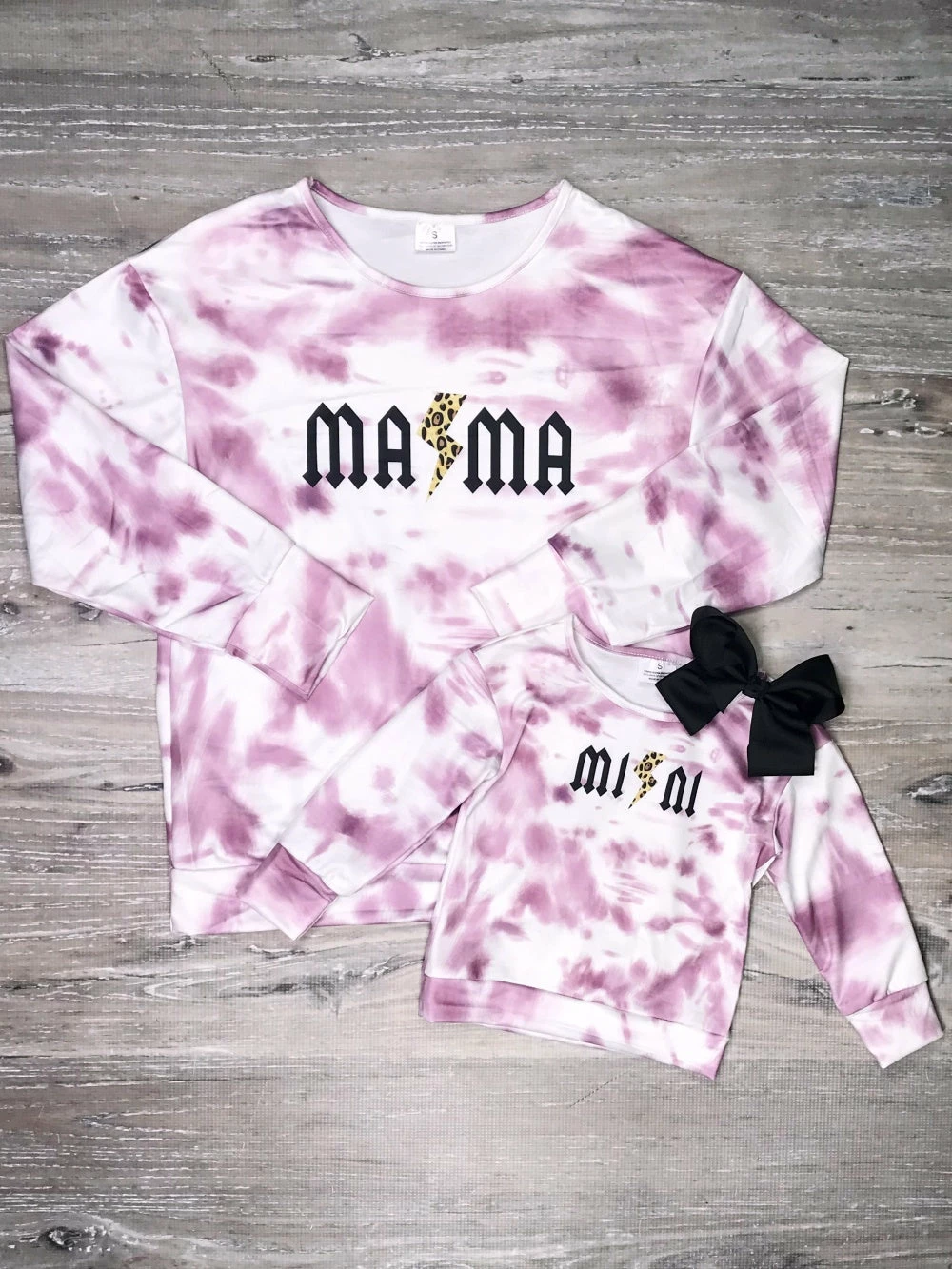 Sydney So Sweet Mom & Me Matching Mommy And Me - Mama Mini Purple Acid Wash Matching Pullover Tops 1 Sydney So Sweet Mom & Me Matching Mommy And Me - Mama Mini Purple Acid Wash Matching Pullover Tops