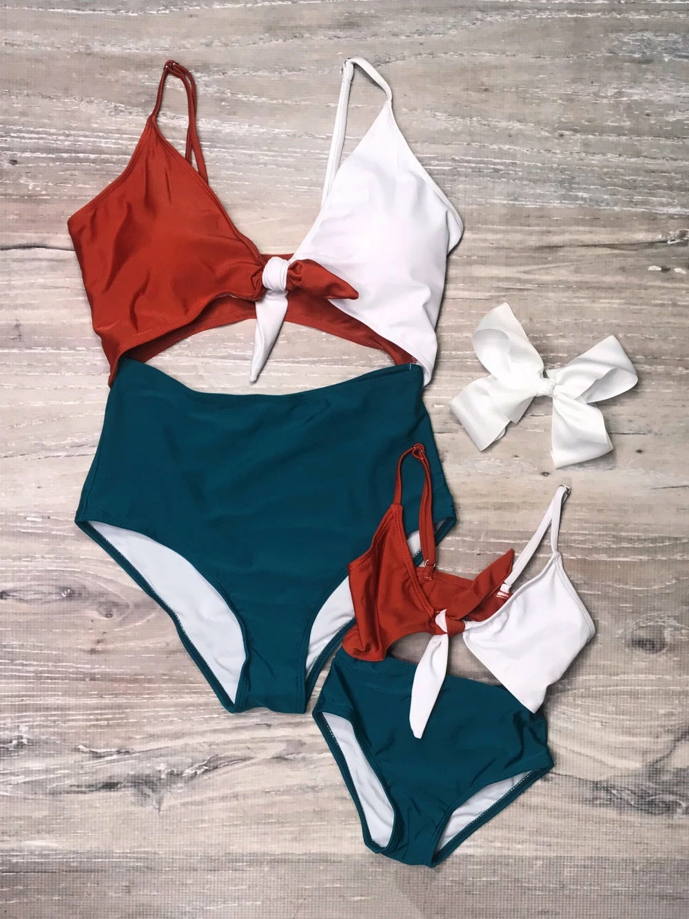 Sydney So Sweet Mommy And Me Swim - Orange Teal & White Cutout Matching One Piece Swimsuit 1 Sydney So Sweet Mommy And Me Swim - Orange Teal & White Cutout Matching One Piece Swimsuit