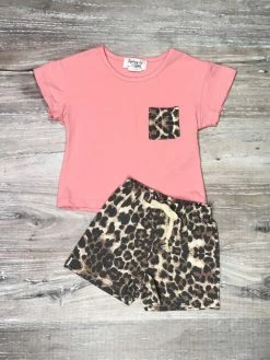 Sydney So Sweet Mommy And Me - Pinkalicious Cheetah Matching Shorts Lounge Set