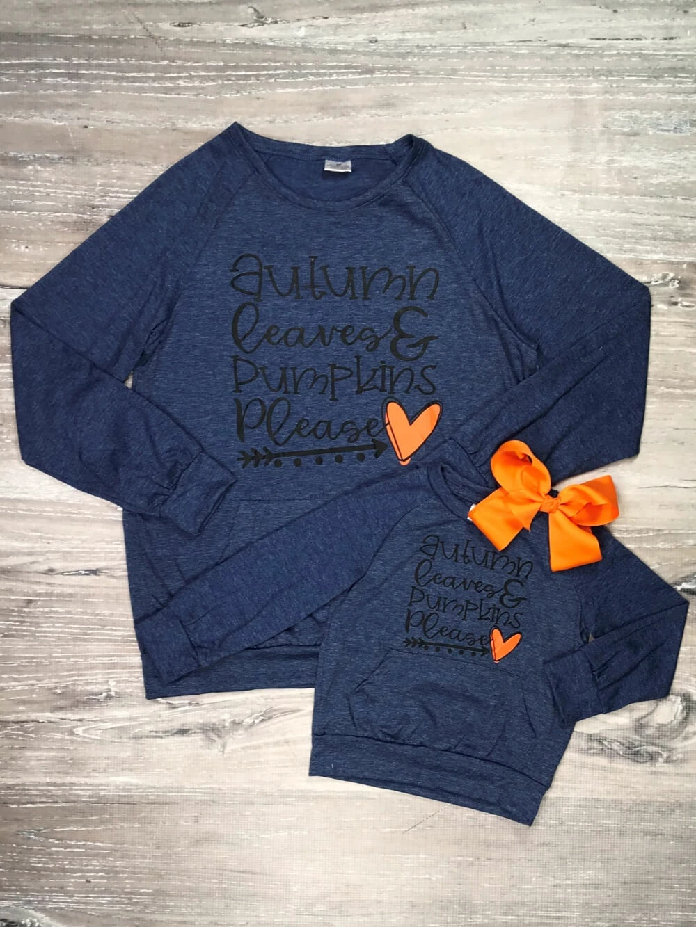 Sydney So Sweet Mommy And Me - Pumpkins Please Heathered Navy Pullover Matching Top Mom & Me Matching 1 Sydney So Sweet Mommy And Me - Pumpkins Please Heathered Navy Pullover Matching Top Mom & Me Matching