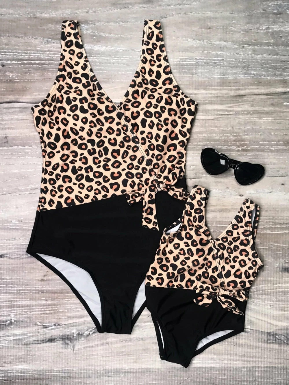 Sydney So Sweet Mommy And Me Swimsuits - Wild Cheetah Tie Wrap Matching One Piece Mommy & Me & Family Swim 1 Sydney So Sweet Mommy And Me Swimsuits - Wild Cheetah Tie Wrap Matching One Piece Mommy & Me & Family Swim