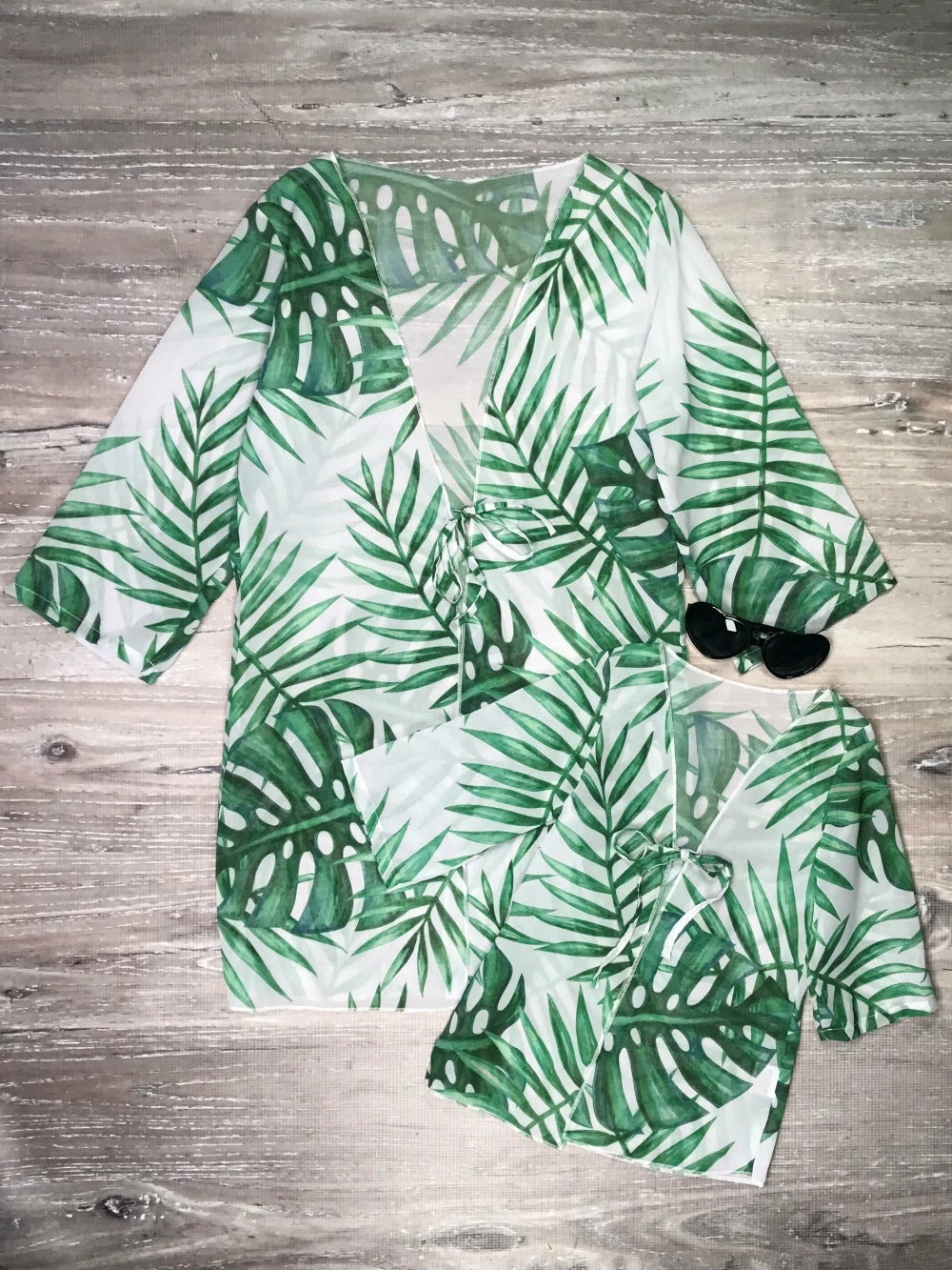 Sydney So Sweet Mommy & Me & Family Swim Mommy And Me - Palm Leaves Matching Swim Kimono Coverups 1 Sydney So Sweet Mommy & Me & Family Swim Mommy And Me - Palm Leaves Matching Swim Kimono Coverups