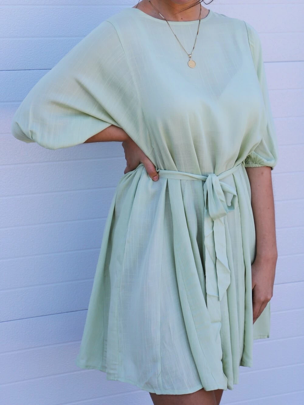 Sydney So Sweet Rayon Eilla Dolman Short Sleeve Women's Tie Waist Dress Mint Women's Clothing 2 Sydney So Sweet Rayon Eilla Dolman Short Sleeve Women's Tie Waist Dress Mint Women's Clothing