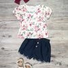 Sydney So Sweet Mums The Word Red & Pink Floral Ruffle Girls Shorts Outfit New Arrivals