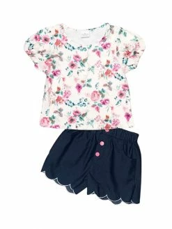 Sydney So Sweet Mums The Word Red & Pink Floral Ruffle Girls Shorts Outfit New Arrivals