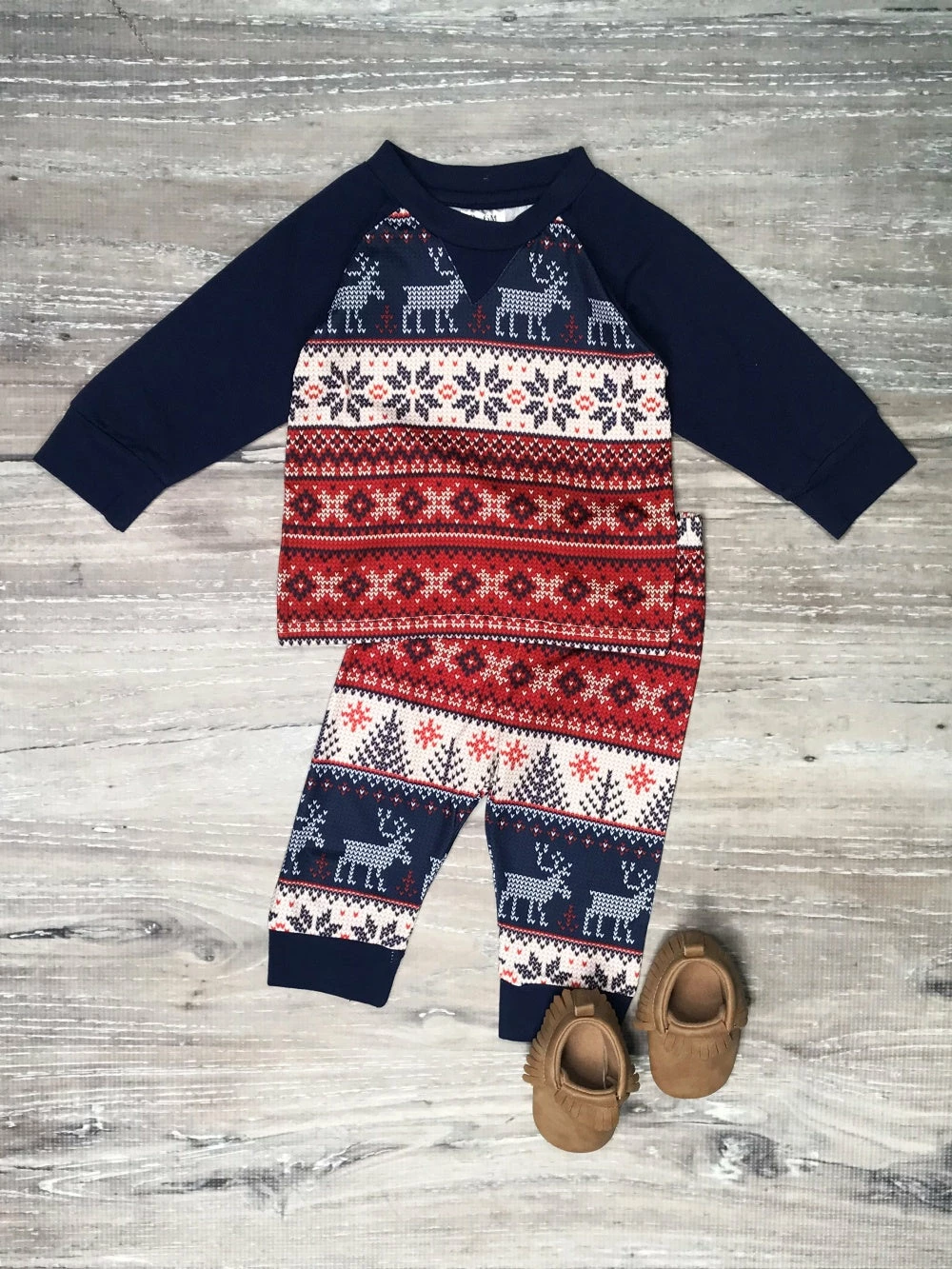 Sydney So Sweet Baby Boutique Navy & Red Cozy Fair Isle Baby Boys Jogger Outfit 1 Sydney So Sweet Baby Boutique Navy & Red Cozy Fair Isle Baby Boys Jogger Outfit