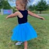 Sydney So Sweet Neon Blue Tutu Skirt - Kids Size 3-Layer Tulle Basic Ballet Dance Costume Tutus For Girls
