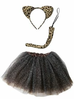 Sydney So Sweet Girls Cheetah Costume Or Leopard Costume - Complete Kids Costume Set With Tutu, Tail, & Ears