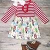Sydney So Sweet Nutcracker Ballet Red Stripe Ruffle Girls Christmas Dress