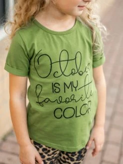 Sydney So Sweet Mommy And Me - October Is My Favorite Color Green Fall Matching T-Shirt 11 Sydney So Sweet Mommy And Me - October Is My Favorite Color Green Fall Matching T-Shirt