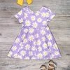 Sydney So Sweet Oopsy Daisy Lavender Short Sleeve Girls Spring Skater Dress Dresses & Skirt Sets