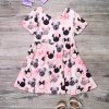 Sydney So Sweet New Arrivals Pastel Lavender & Pink Cloud Mouse Head Girls Skater Dress