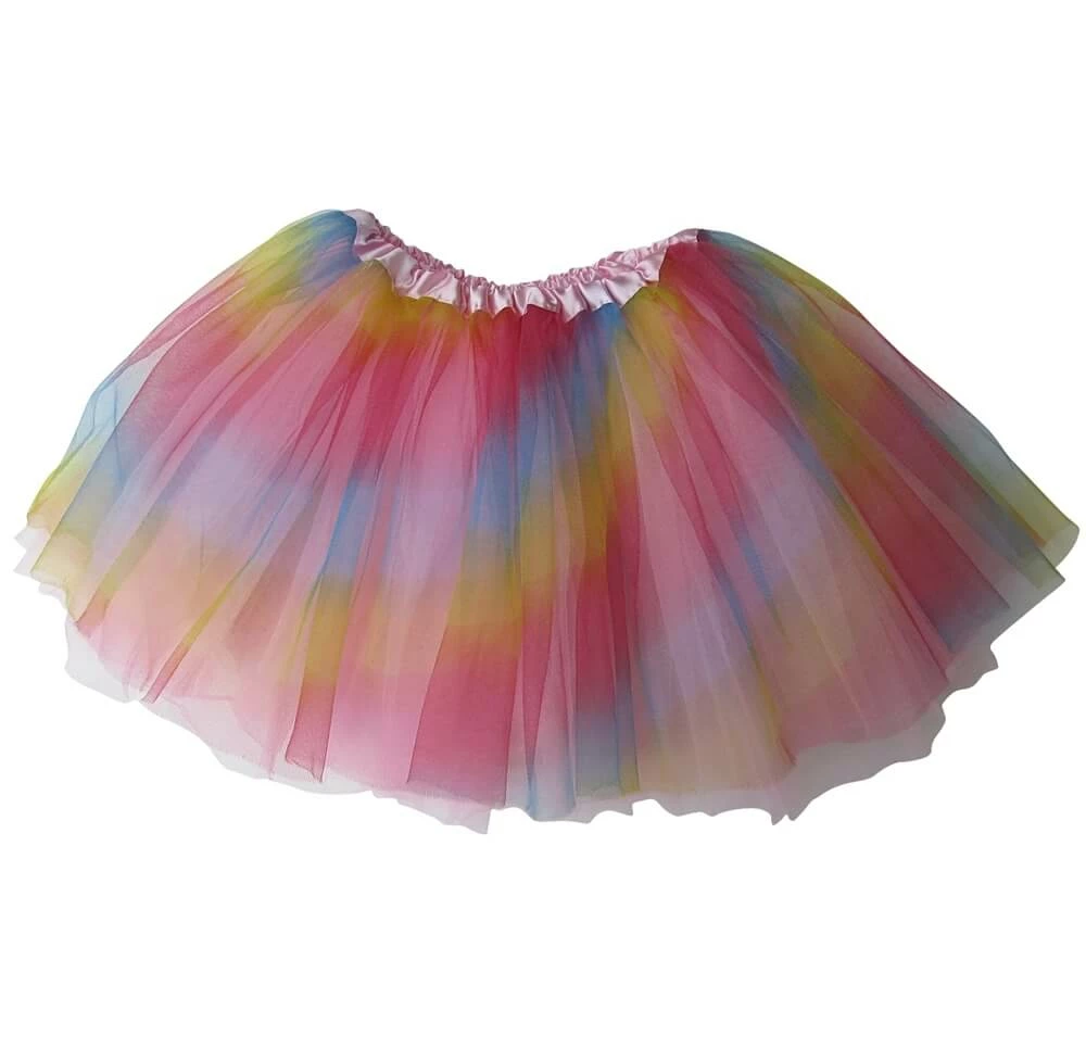 Sydney So Sweet Tutu & Costume Shop Pastel Rainbow Tutu Skirt - Kids Size 3-Layer Tulle Basic Ballet Dance Costume Tutus For Girls 2 Sydney So Sweet Tutu & Costume Shop Pastel Rainbow Tutu Skirt - Kids Size 3-Layer Tulle Basic Ballet Dance Costume Tutus For Girls