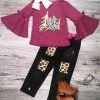Sydney So Sweet Sassy Cheetah Tree Flare Girls Denim Patch Set